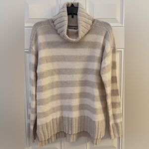 NWT Toad&Co Audrey Turtleneck Sweater Women's S Egret Stripe Recycled Wool